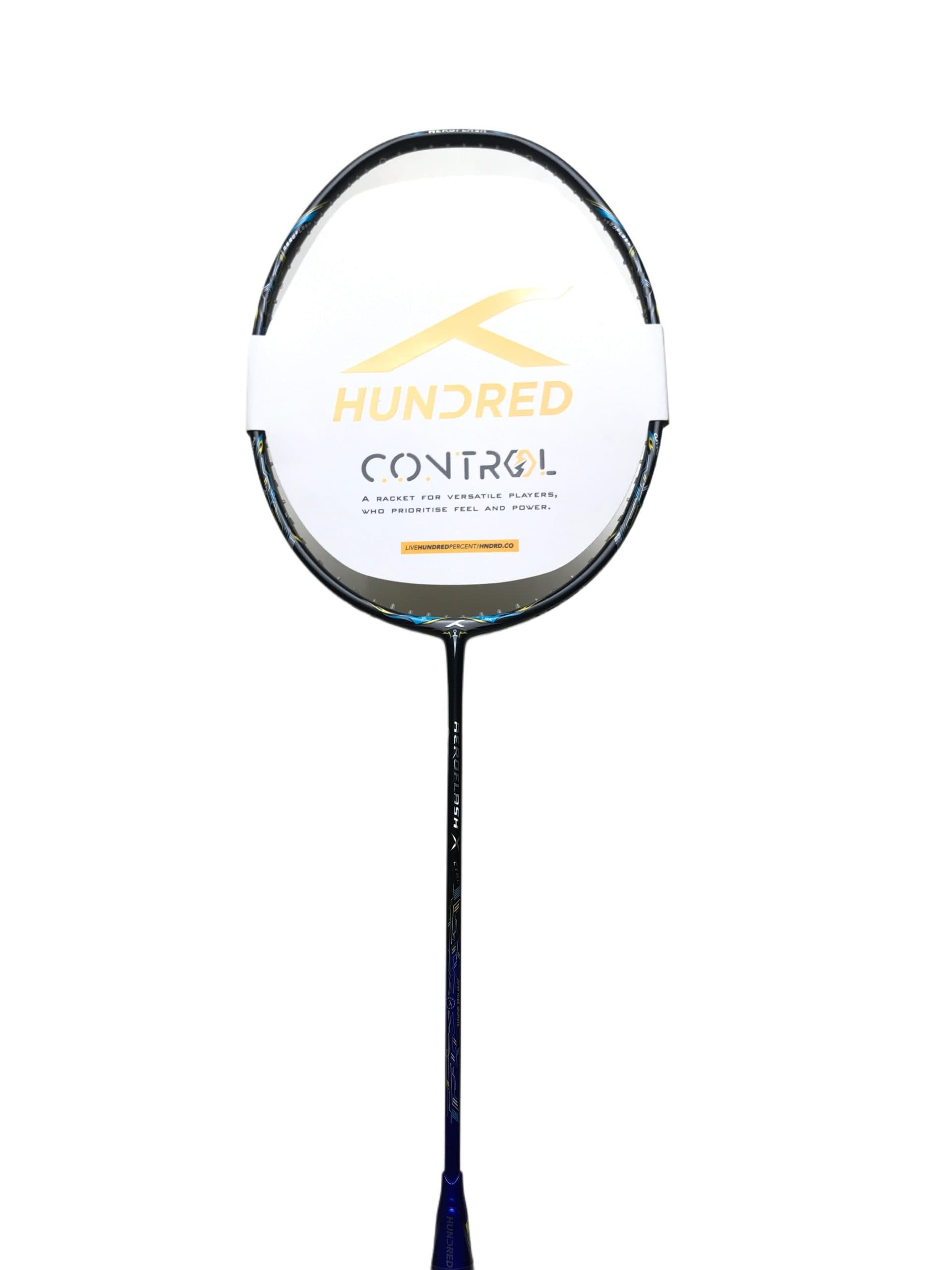 Hundred Badminton Racket Aeroflash X Control Black/Blue/Silver