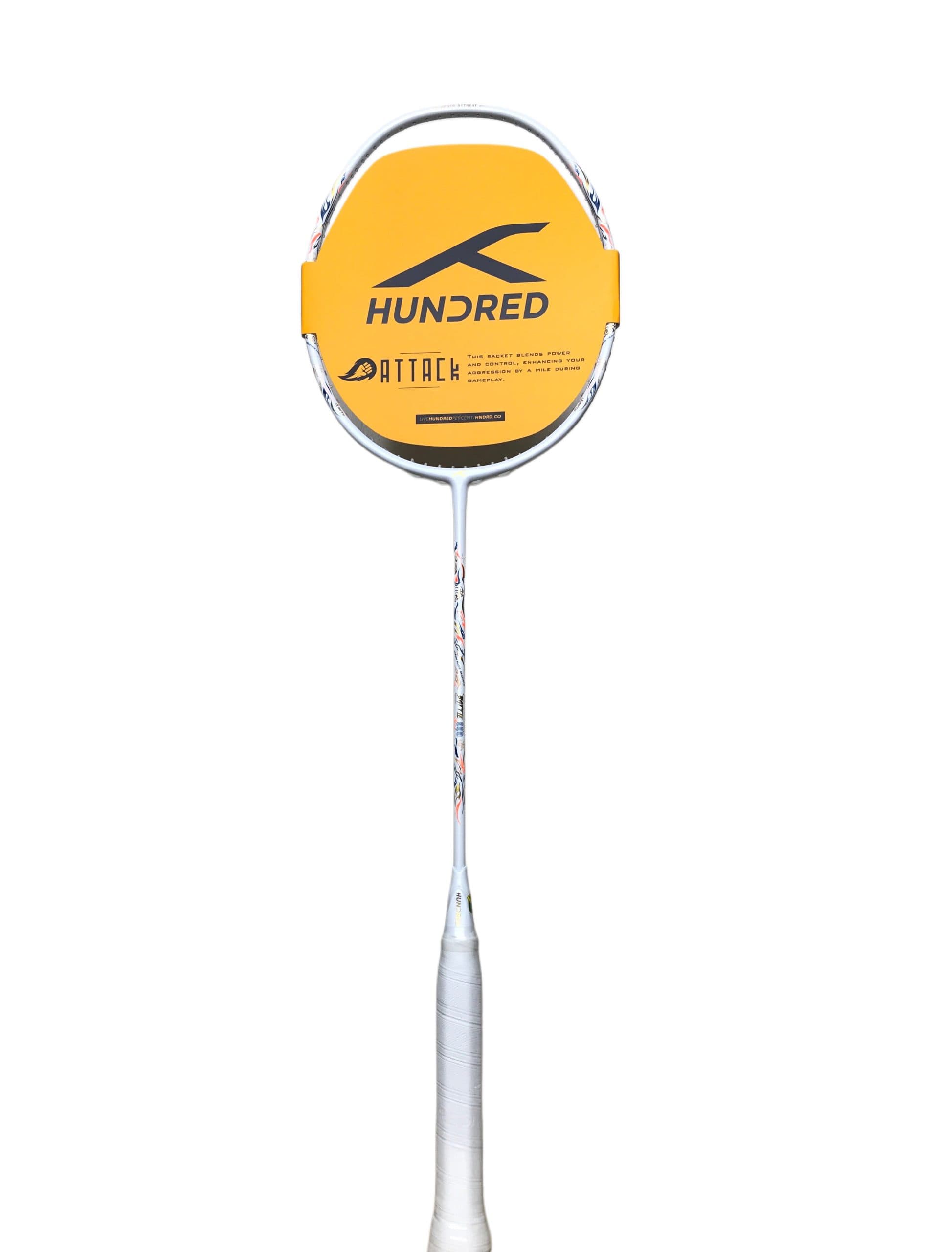 Hundred Badminton Racket Battle 900 White
