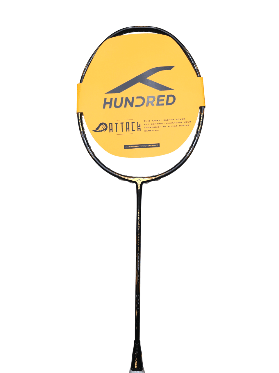 Hundred Badminton Racket Hundred 9000 Charcoal/Black/Gold