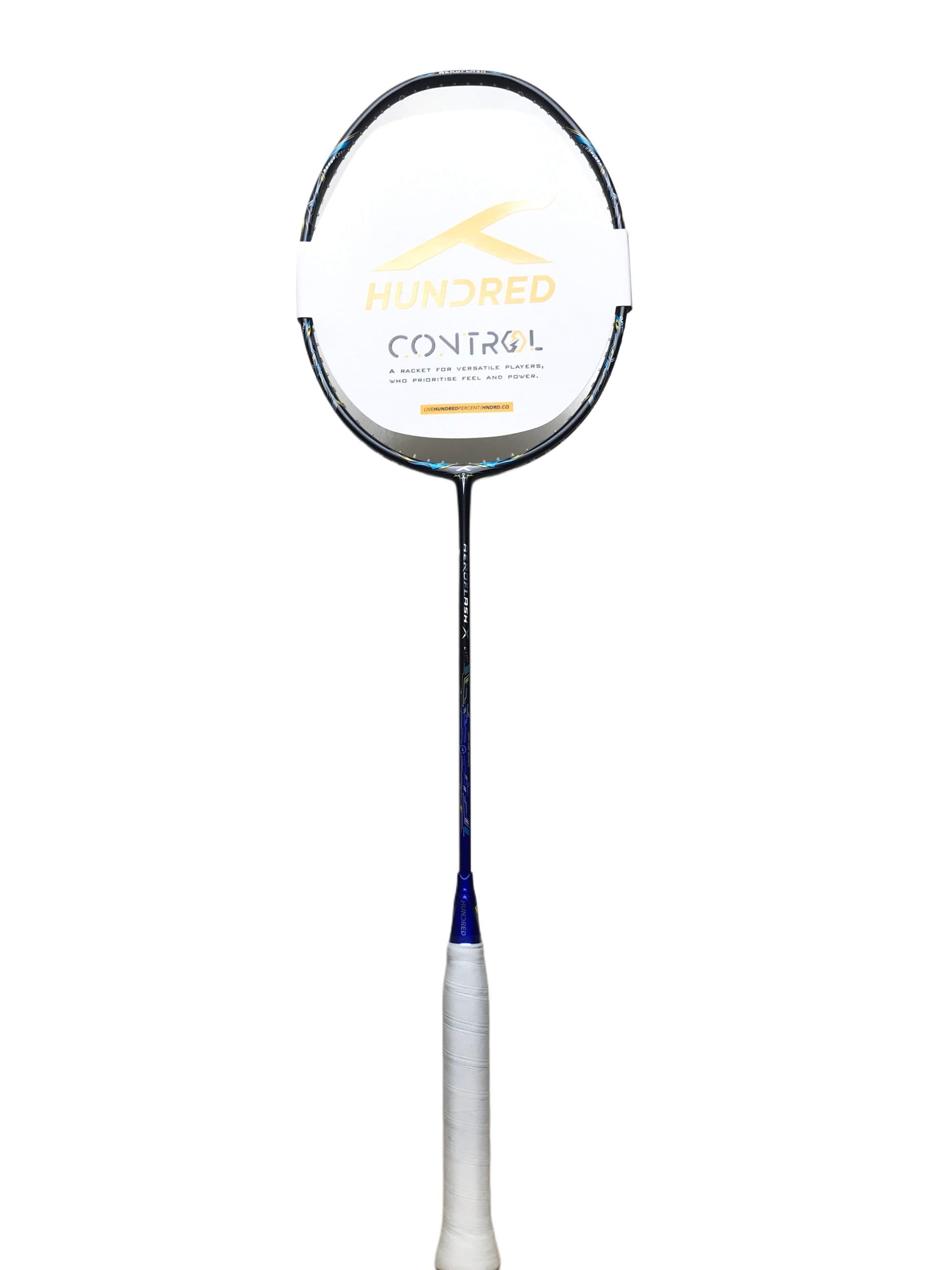Hundred Badminton Racket Aeroflash X Control Black/Blue/Silver